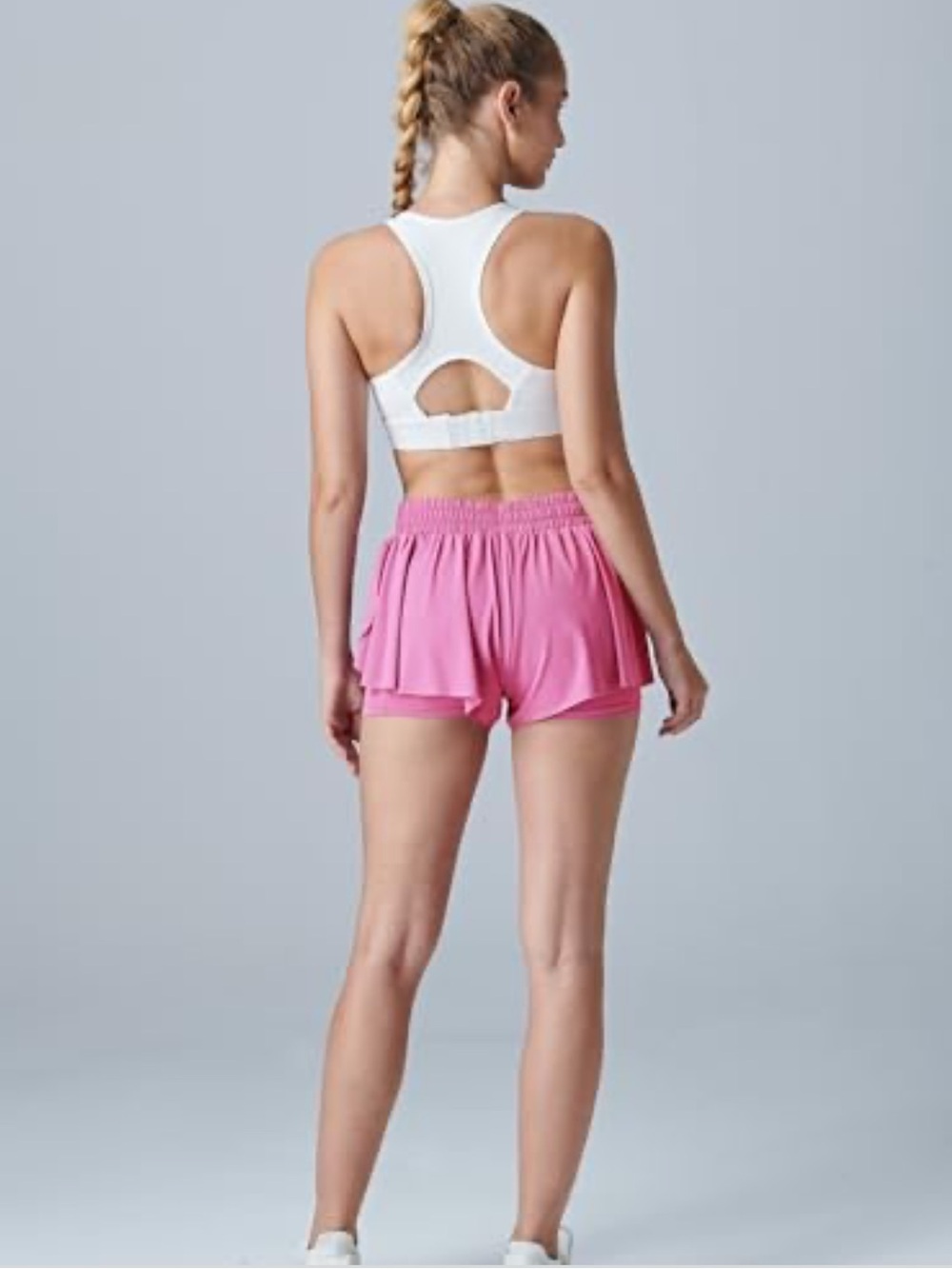 LIBERTY PRO Pink Women's Athletic Short with Drawcord - Picture 8 of 8